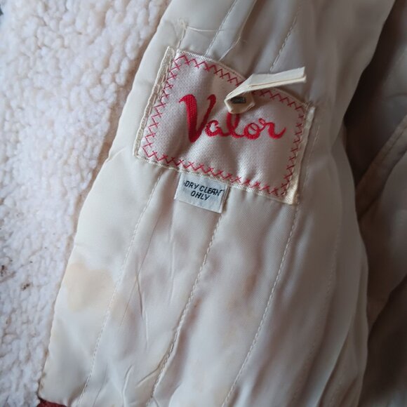 Women's Vintage Corduroy Jacket Pants Set 10 1970's Boho Fleece 30x31 Bootcut - Picture 10 of 11